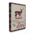 thumbnail image 1 of The Stupell Home Decor Collection Merry Christmas Deer Stretched Canvas Wall Art, 1 of 4