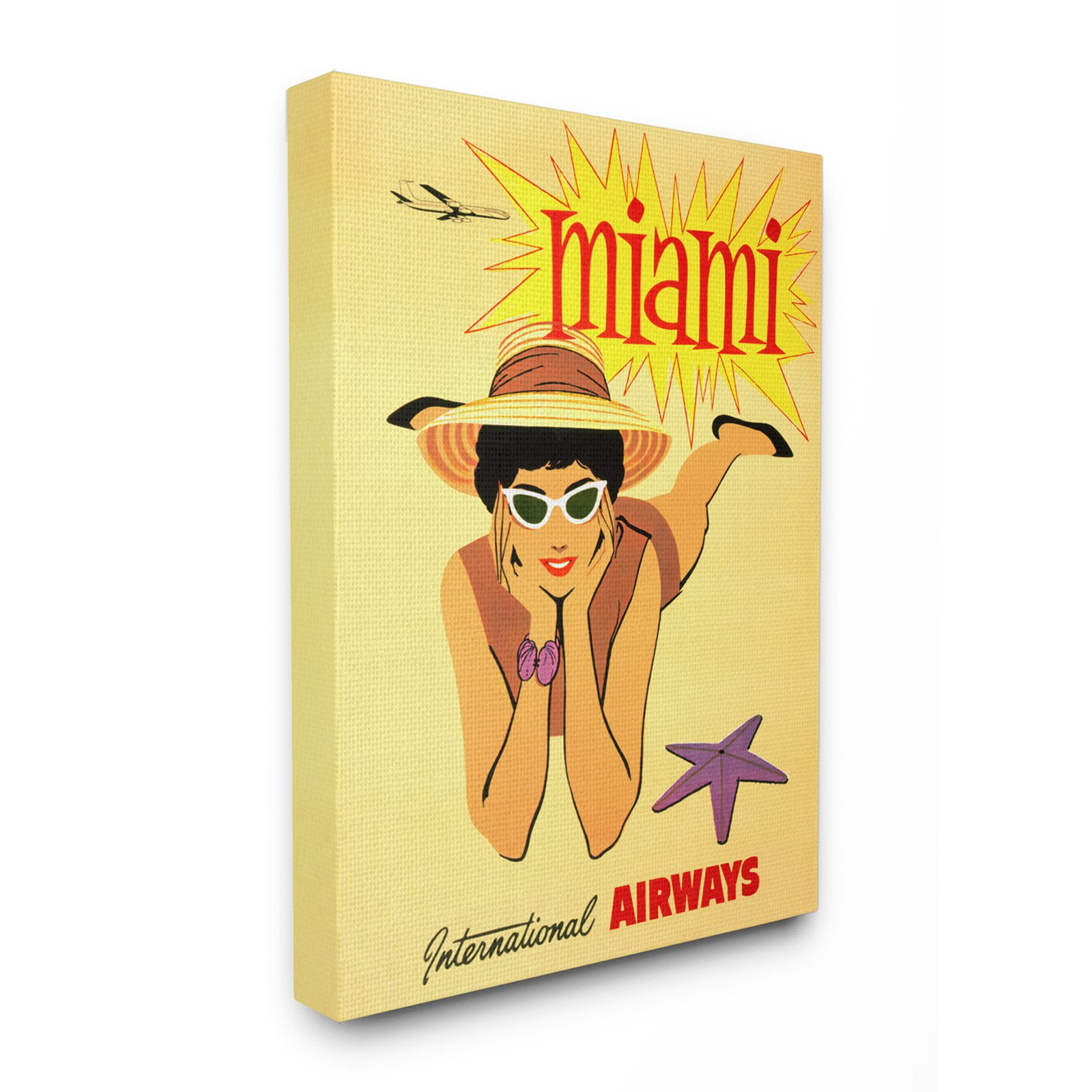 The Stupell Home Decor Collection Miami Beach Poster Wall Art