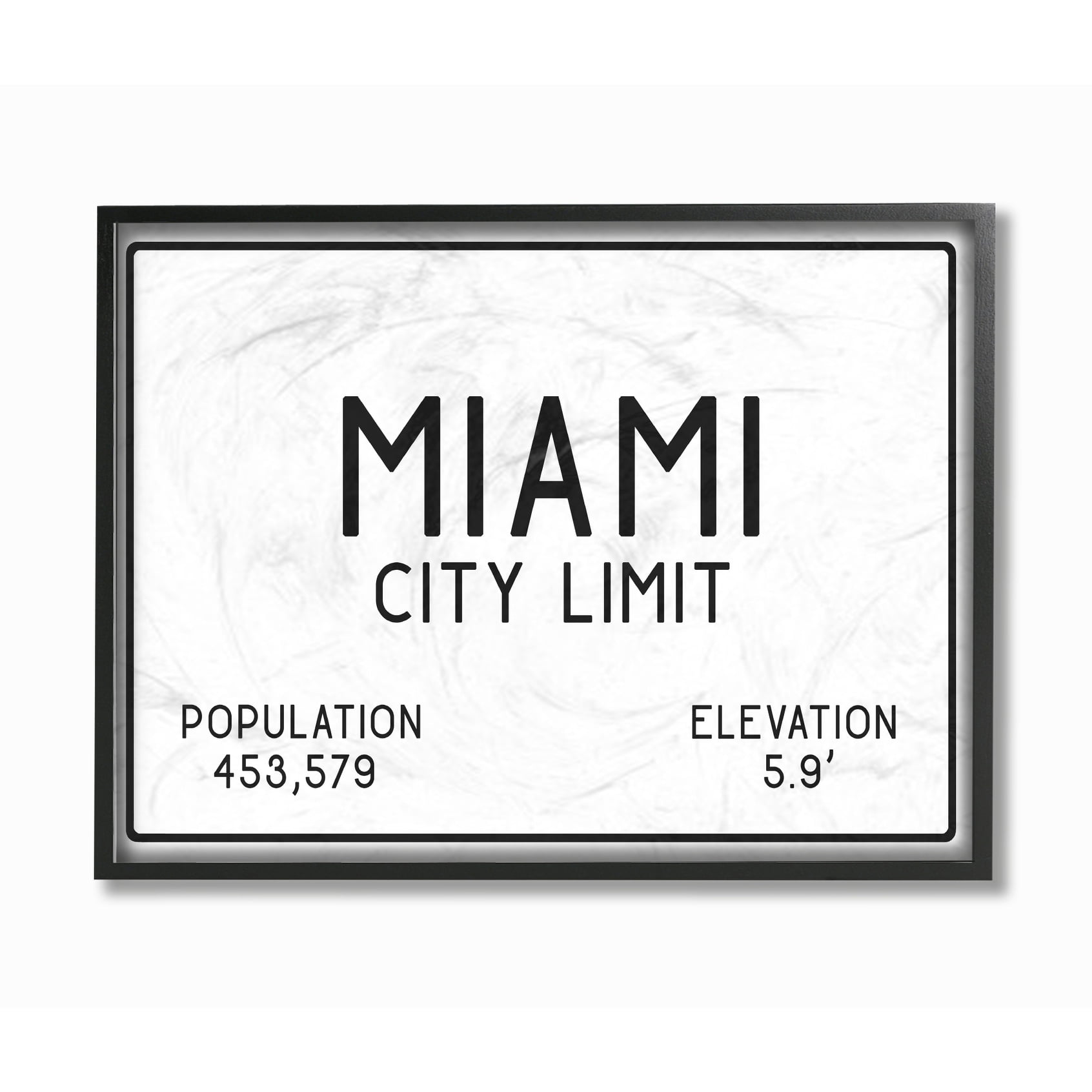 The Stupell Home Decor Collection Miami City Limit Canvas Wall Art