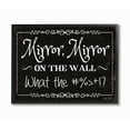 thumbnail image 1 of The Stupell Home Decor Collection Mirror Mirror Funny Black and White Typography Framed Giclee Texturized Art, 11 x 1.5 x 14, 1 of 7