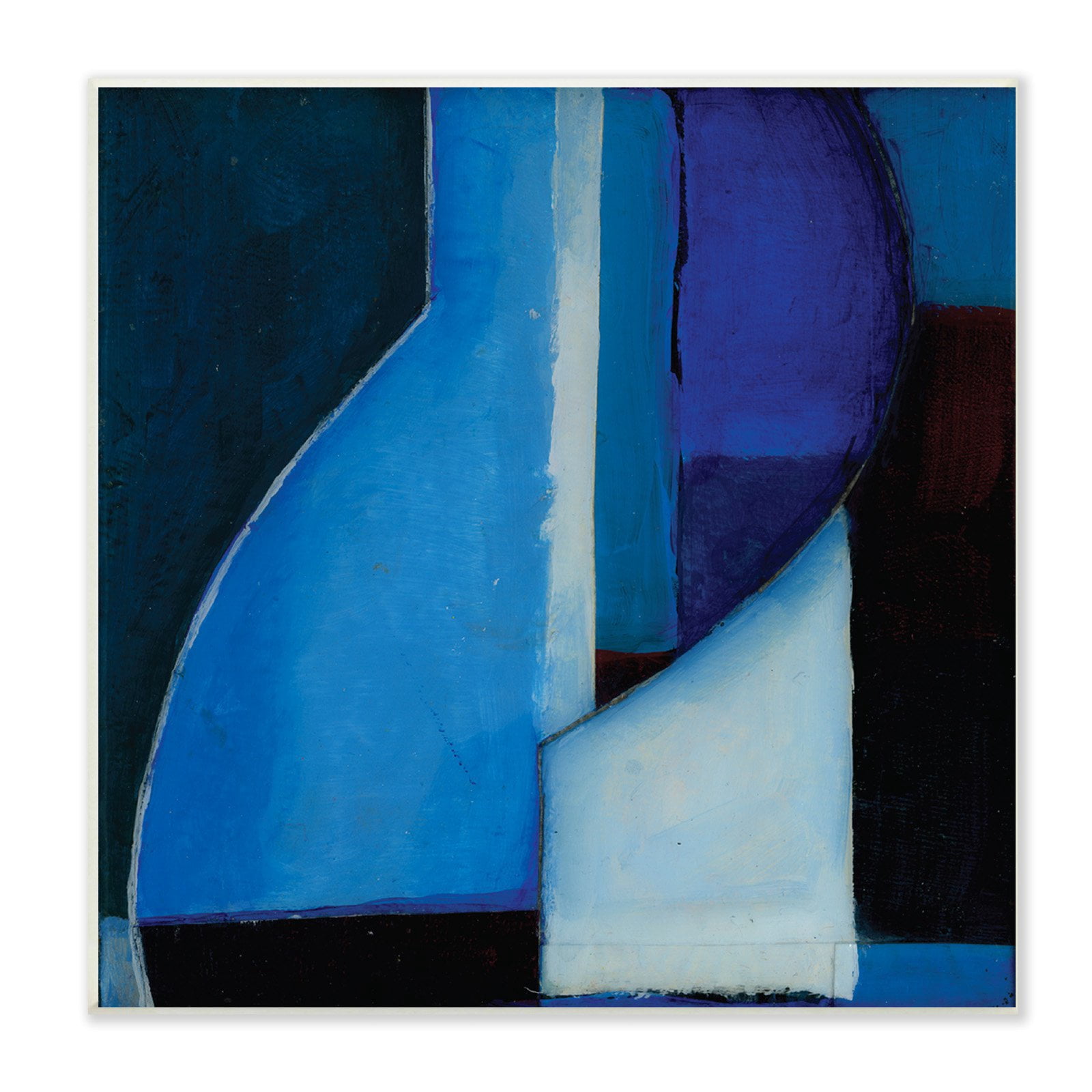 The Stupell Home Decor Collection Modern Zig Zag Blues Wall Art