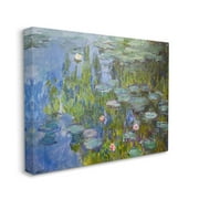 The Stupell Home Decor Collection Monet Impressionist Lilly Pad Pond Painting Canvas Wall Art
