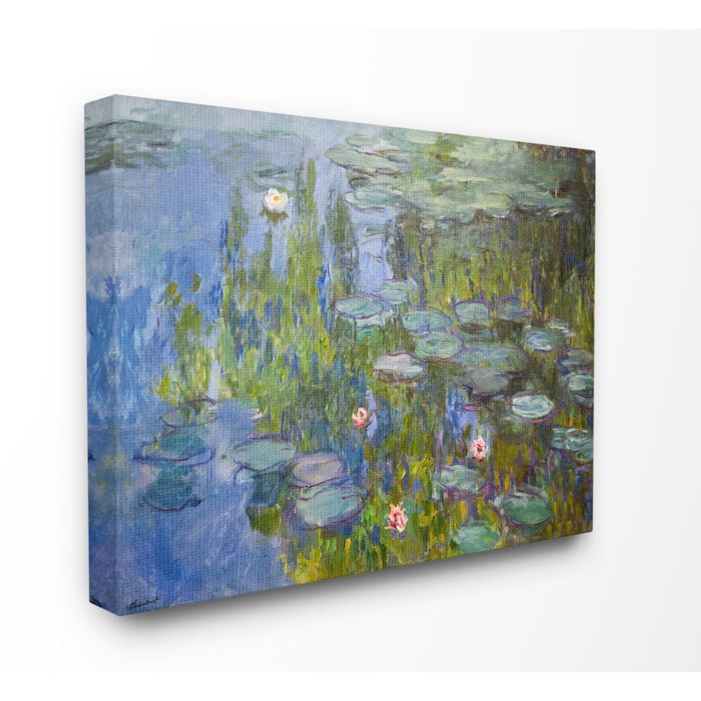 Monet Impressionist Lilly Pad Pond 16x20 Canvas Wall Art