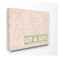 thumbnail image 1 of The Stupell Home Decor Collection Mr. and Mrs. Green Stencil on Pink Patterns Canvas Wall Art, 1 of 4