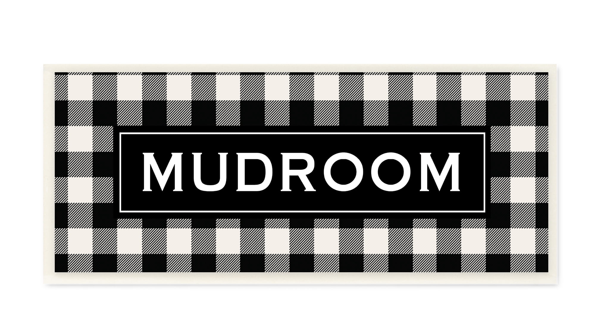 The Stupell Home Decor Collection Mudroom Classic New England Plaid Wall Plaque Art, 7 x 0.5 x 17