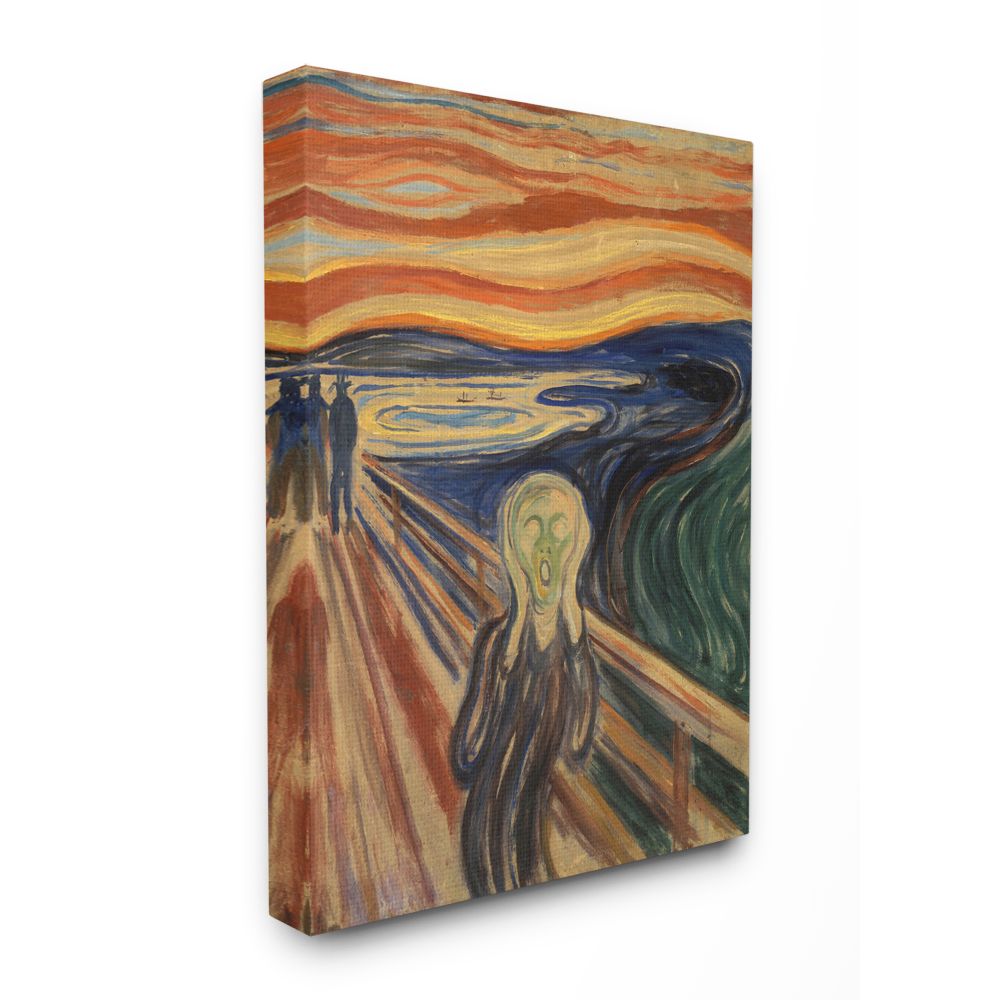 The Stupell Home Decor Collection Munch The Scream Classical Painting Canvas Wall Art
