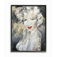 thumbnail image 1 of The Stupell Home Decor Collection Munroe Black and White with Red Lipstick Portrait Painting Framed Giclee Texturized Art, 11 x 1.5 x 14, 1 of 5