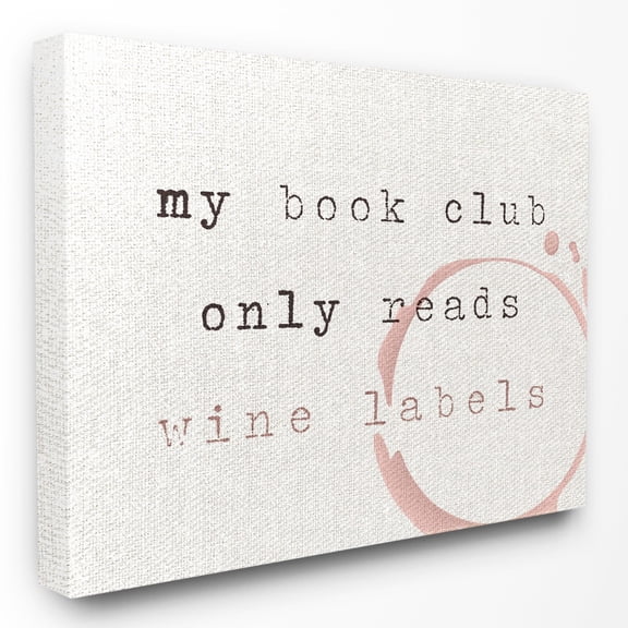 The Stupell Home Decor Collection My Book Club Reads Wine Labels Wall Art