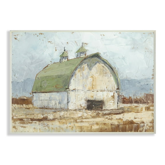 The Stupell Home Decor Collection Natural Earth Painted Barn Oversized Wall Plaque Art, 12.5 x 0.5 x 18.5