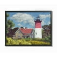 thumbnail image 1 of The Stupell Home Decor Collection Nauset Lighthouse Forest and Fields Scene with Seagull Framed Giclee Texturized Art, 1 of 8
