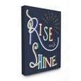 thumbnail image 1 of The Stupell Home Decor Collection Navy Blue Rise And Shine Colorful Handwritten Script Typography Canvas Wall Art, 1 of 4