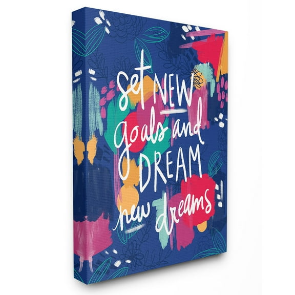 The Stupell Home Decor Collection New Goals Wall Art