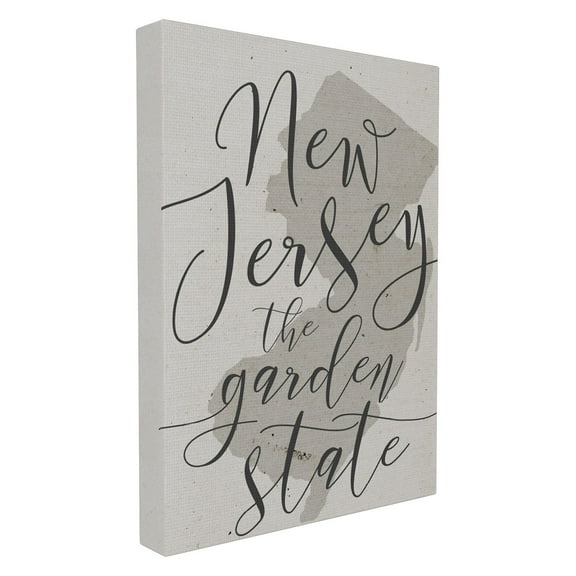 The Stupell Home Decor Collection New Jersey Garden State Stretched Canvas Wall Art
