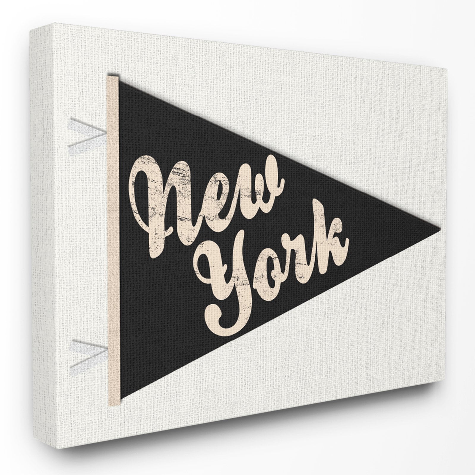 The Stupell Home Decor Collection New York Pennant Black Wall Art