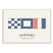 The Stupell Home Decor Collection Newport Rhode Island Nautical Flags Wall Plaque