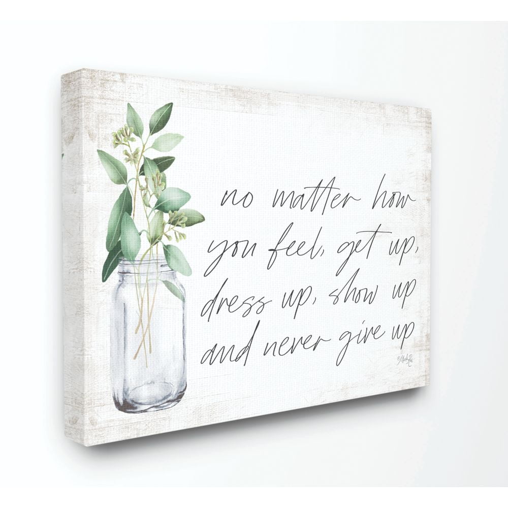 Inspirational Plants in Mason Jar Canvas Wall Art, 16 x 20