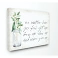 thumbnail image 1 of The Stupell Home Decor Collection No Matter How You Feel Never Give Up Inspirational Plants in Mason Jar Canvas Wall Art, 1 of 6
