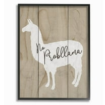The Stupell Home Decor Collection No Probllama Llama Wall Art