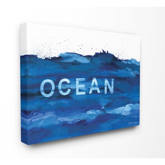 The Stupell Home Decor Collection Ocean Paint Splash Wall Art