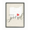 thumbnail image 1 of The Stupell Home Decor Collection Ohio Proud with Heart Framed Giclee Texturized Art, 1 of 4