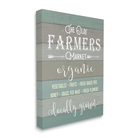 The Stupell Home Decor Collection Olde Farmers Market Oversized Stretched Canvas Wall Art, 24 x 1.5 x 30