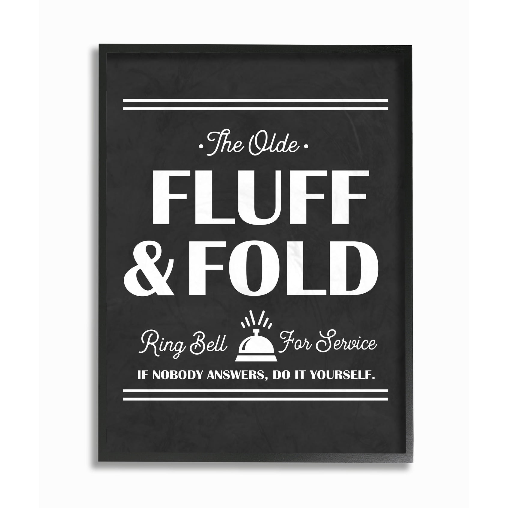 The Stupell Home Decor Collection Olde Fluff and Fold Ring Bell For Service Canvas Wall Art