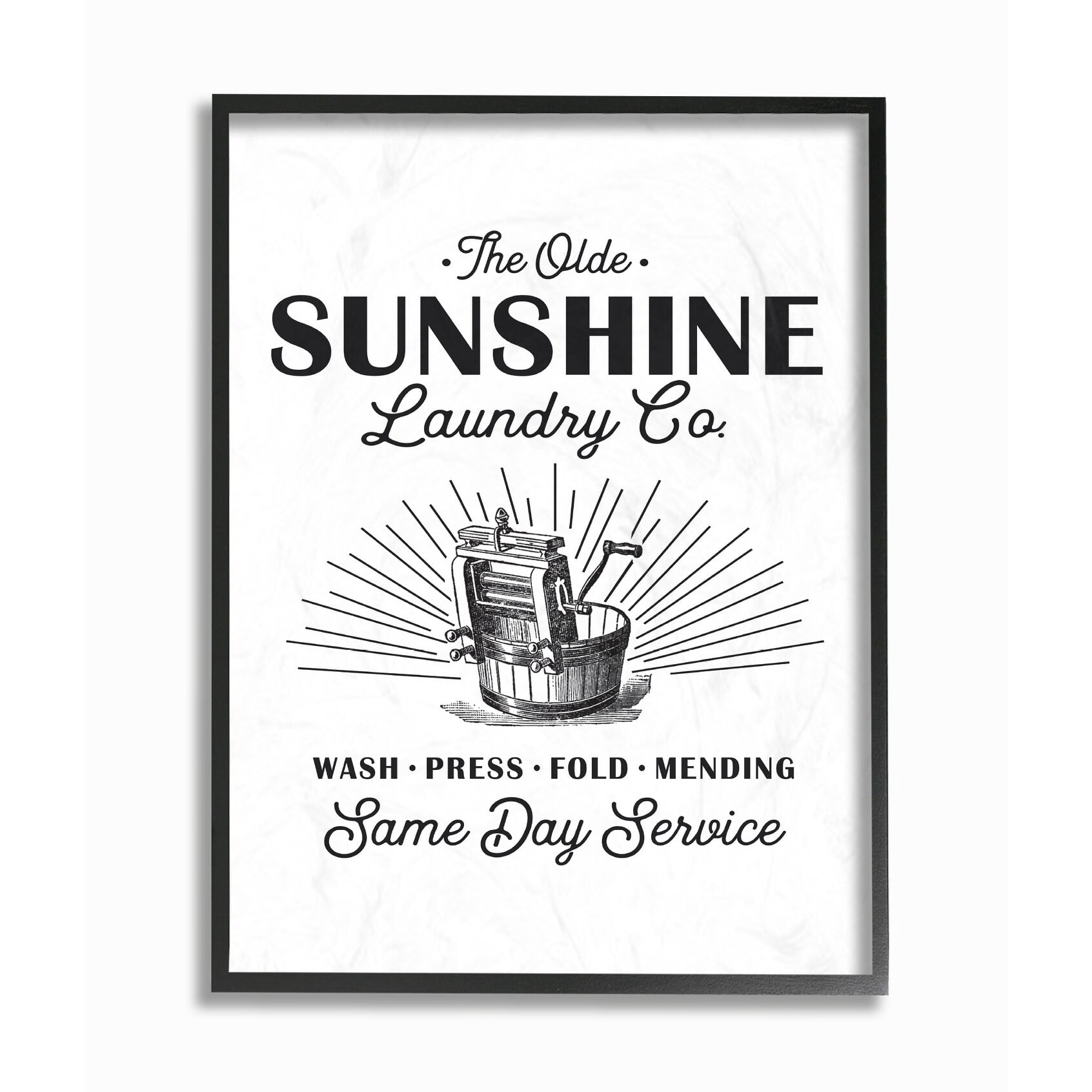 The Stupell Home Decor Collection Olde Sunshine Laundry Co Vintage Sign Wall Art