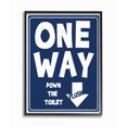 thumbnail image 1 of The Stupell Home Decor Collection One Way Down Toilet Sign Framed Giclee Texturized Art, 11 x 1.5 x 14, 1 of 4