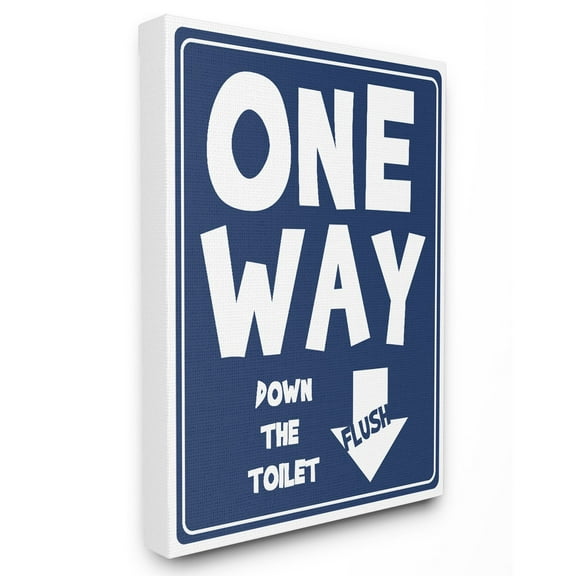 The Stupell Home Decor Collection One Way Down Toilet Wall Art