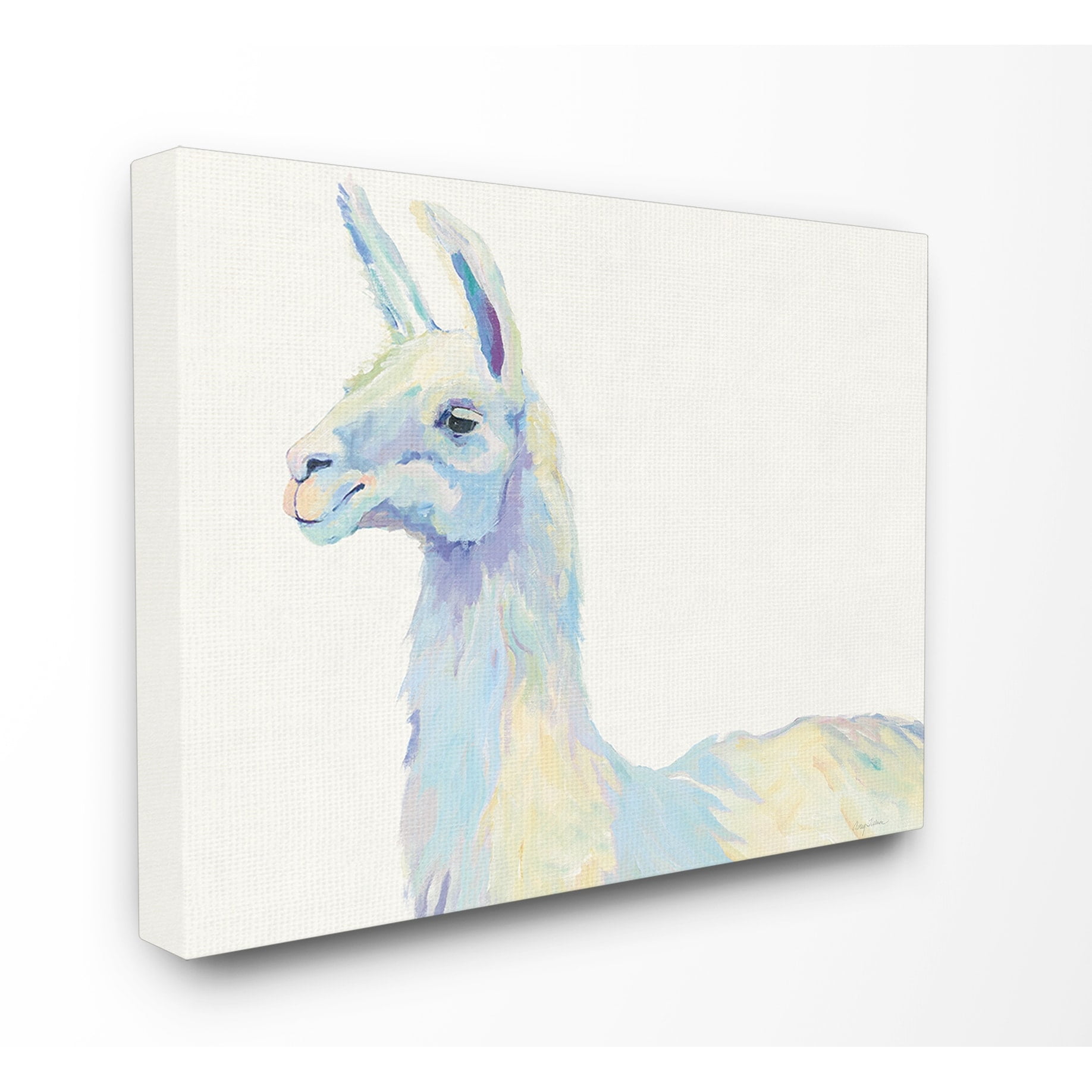 The Stupell Home Decor Collection Ophelia the Llama Canvas Wall Art