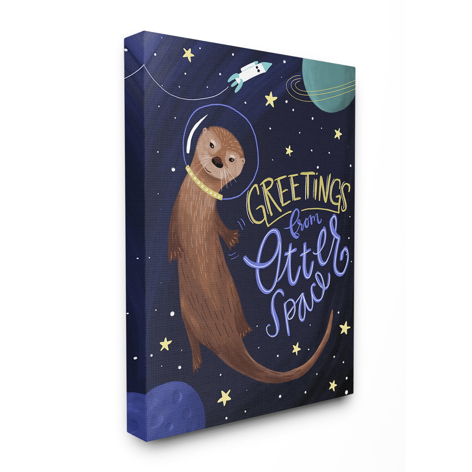 The Stupell Home Decor Collection Otter Space Wall Art
