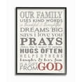 thumbnail image 1 of The Stupell Home Decor Collection Our Family Dream Pray Grey Red and White Typography Framed Giclee Texturized Art, 11 x 1.5 x 14, 1 of 4