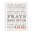 thumbnail image 1 of The Stupell Home Decor Collection Our Family Dream Pray Grey Red and White Typography Oversized Wall Plaque Art, 12.5 x 0.5 x 18.5, 1 of 3