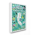 thumbnail image 1 of The Stupell Home Decor Collection Pacific Crest Trail Aqua Blue and Pink Illustrated Scenic Map Poster Canvas Wall Art, 1 of 6