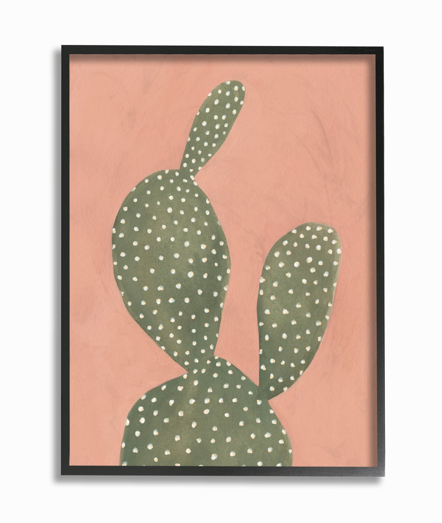 The Stupell Home Decor Collection Painted Coral Cacti Oversized Framed Giclee Texturized Art, 16 x 1.5 x 20