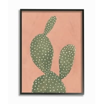 The Stupell Home Decor Collection Painted Coral Cacti Oversized Framed Giclee Texturized Art, 16 x 1.5 x 20