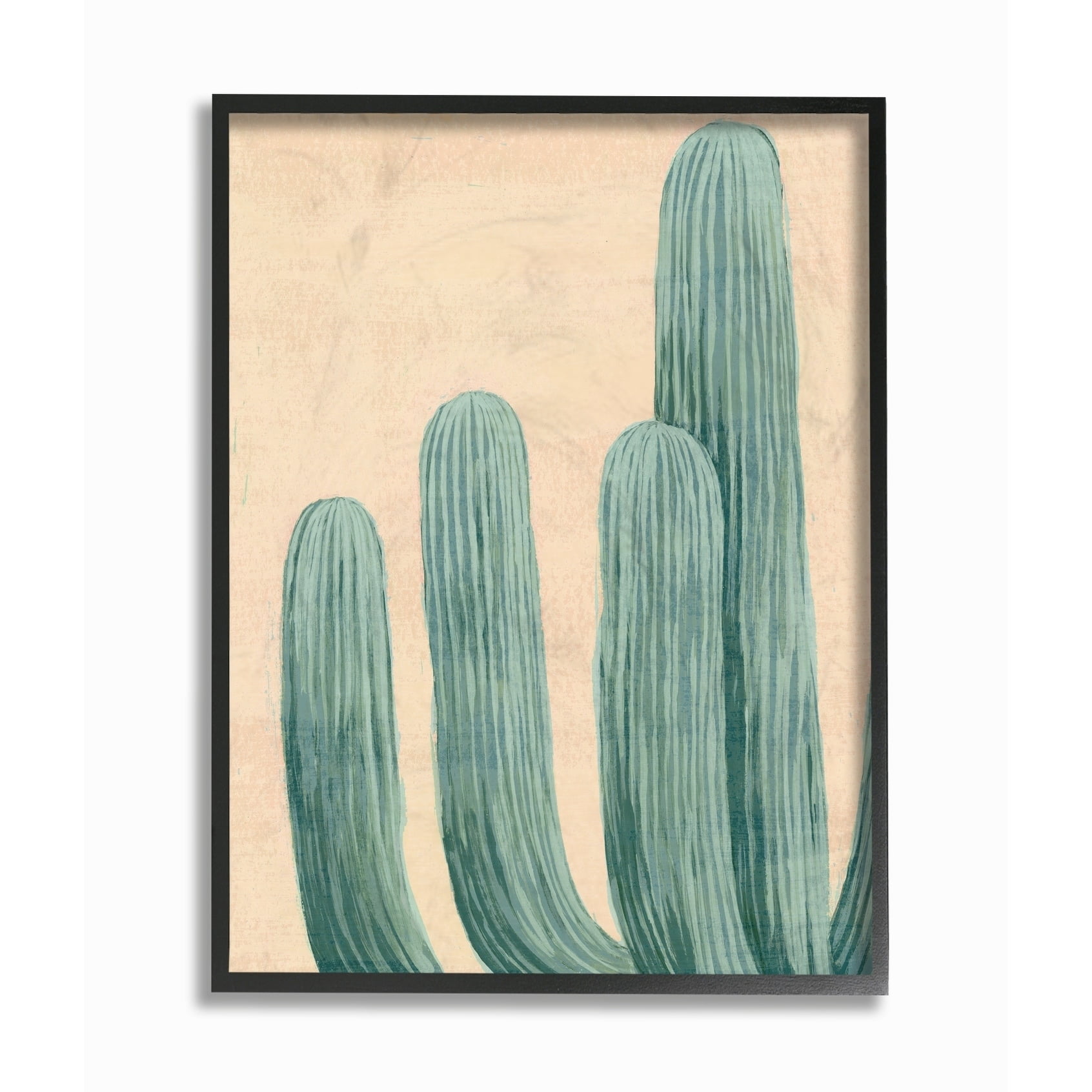 The Stupell Home Decor Collection Painted Dusty Cacti Oversized Framed Giclee Texturized Art, 16 x 1.5 x 20