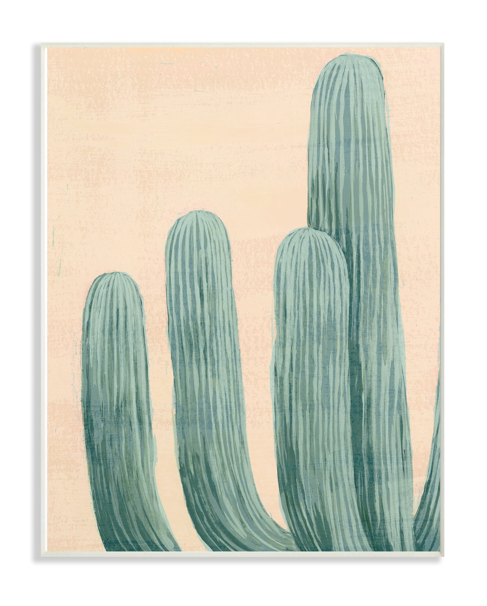 The Stupell Home Decor Collection Painted Dusty Cacti Oversized Wall Plaque Art, 12.5 x 0.5 x 18.5