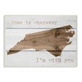 thumbnail image 1 of The Stupell Home Decor Collection Painted Wood Home is Wherever I'm With You North Carolina Wall Plaque Art, 10 x 0.5 x 15, 1 of 2