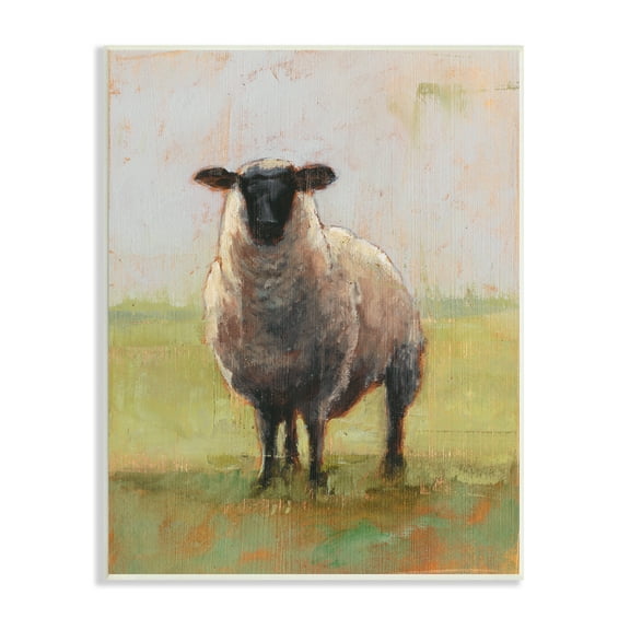 The Stupell Home Decor Collection Painterly Away From Flock Sheep Wall Plaque Art, 10 x 0.5 x 15