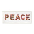 thumbnail image 1 of The Stupell Home Decor Collection Peace Floral Bush Shapes Lettered Painted Typography Wall Plaque Art, 7 x 0.5 x 17, 1 of 4