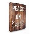 thumbnail image 1 of The Stupell Home Decor Collection Peace On Earth Distressed Wood Typography Oversized Stretched Canvas Wall Art, 24 x 1.5 x 30, 1 of 4