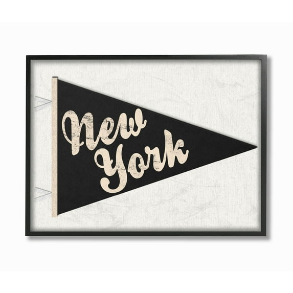 The Stupell Home Decor Collection Pennant Black Wall Art