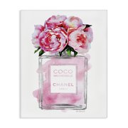 Stupell Industries Contemporary Glam Perfume Bottle with Roses Canvas Art, 24 x 30, by Amanda Greenwood