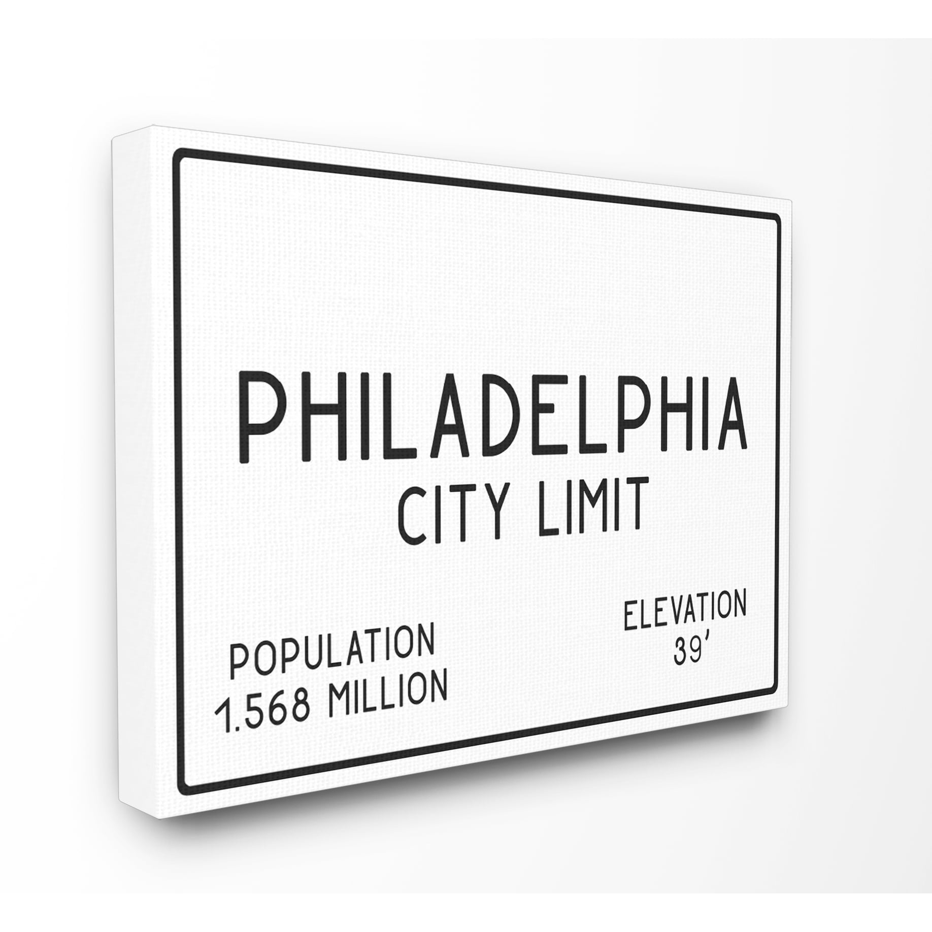 The Stupell Home Decor Collection Philly City Limit Canvas Wall Art