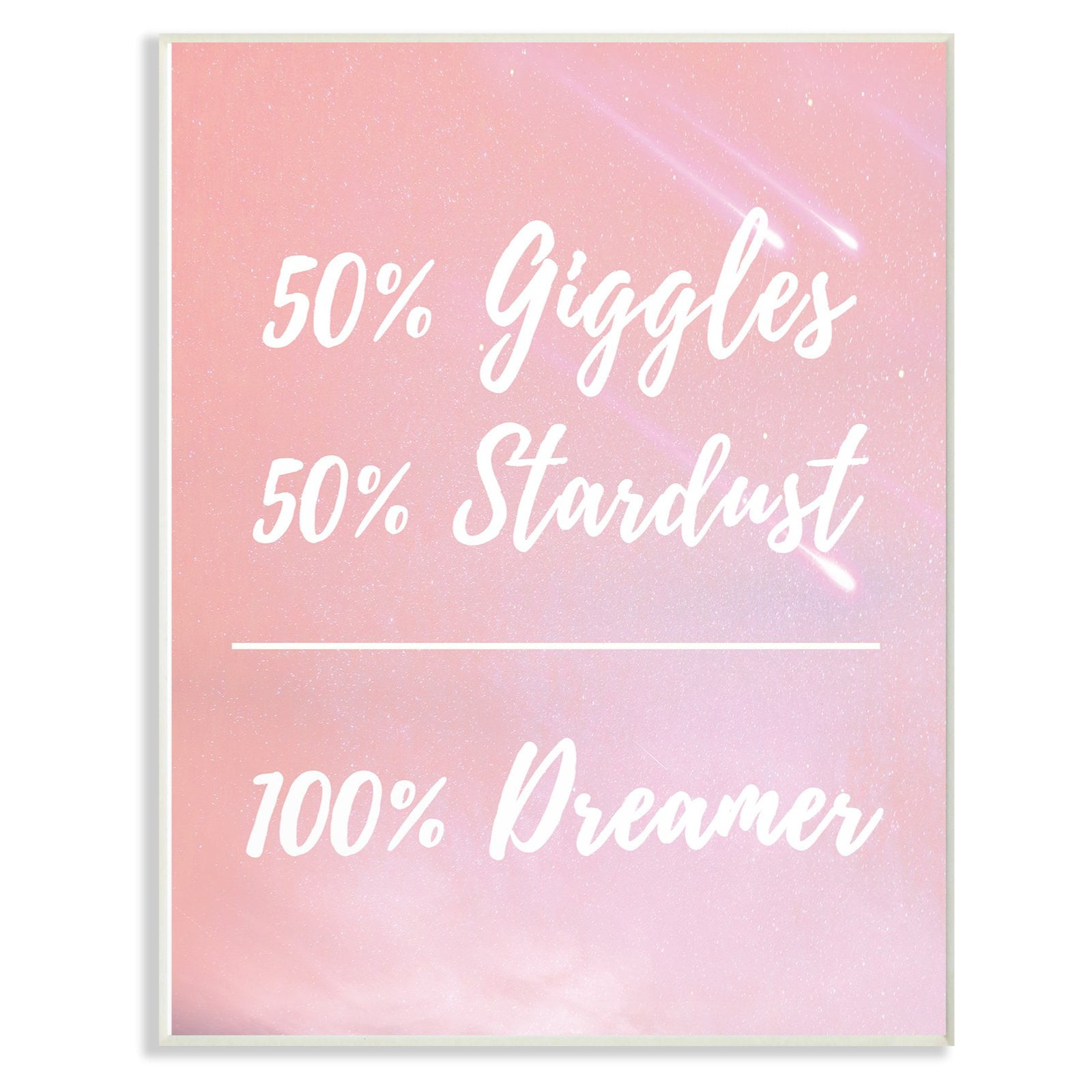 The Kids Room by Stupell Pink Atmosphere Giggles Stardust Dreamer Space Wall Plaque Art, 10 x 0.5 x 15
