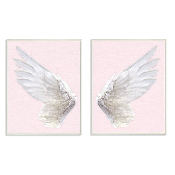 The Stupell Home Decor Collection Pink Wings 2pc Stretched Canvas Wall Art Set, 2pc, each 16 x 1.5 x 20