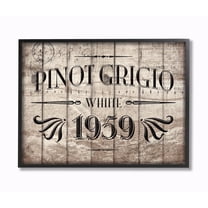 Stupell Pinot Grigio Label Wine Kitchen Wall Art 16x20