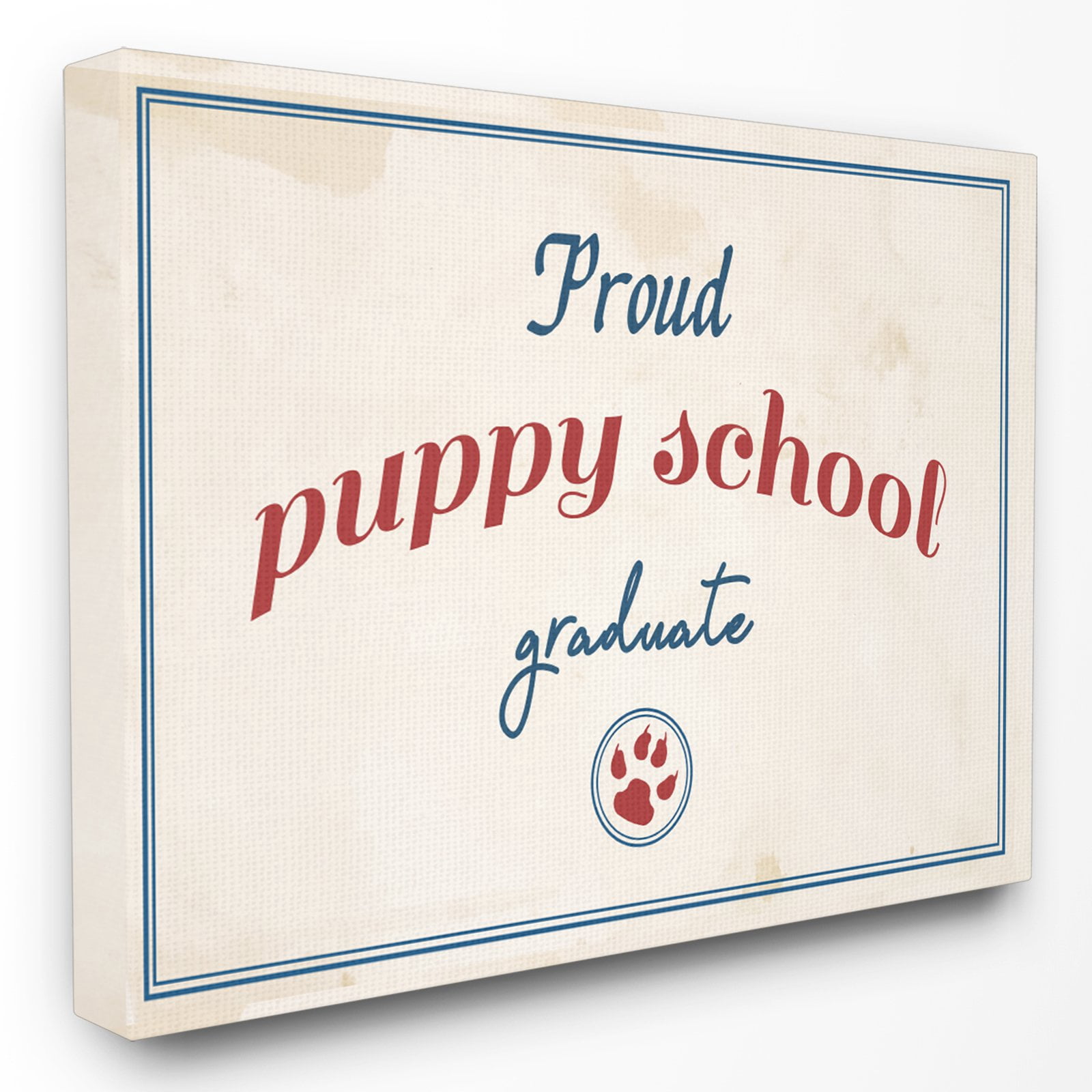 The Stupell Home Decor Collection Proud Puppy School Grad Paw Print Wall Art
