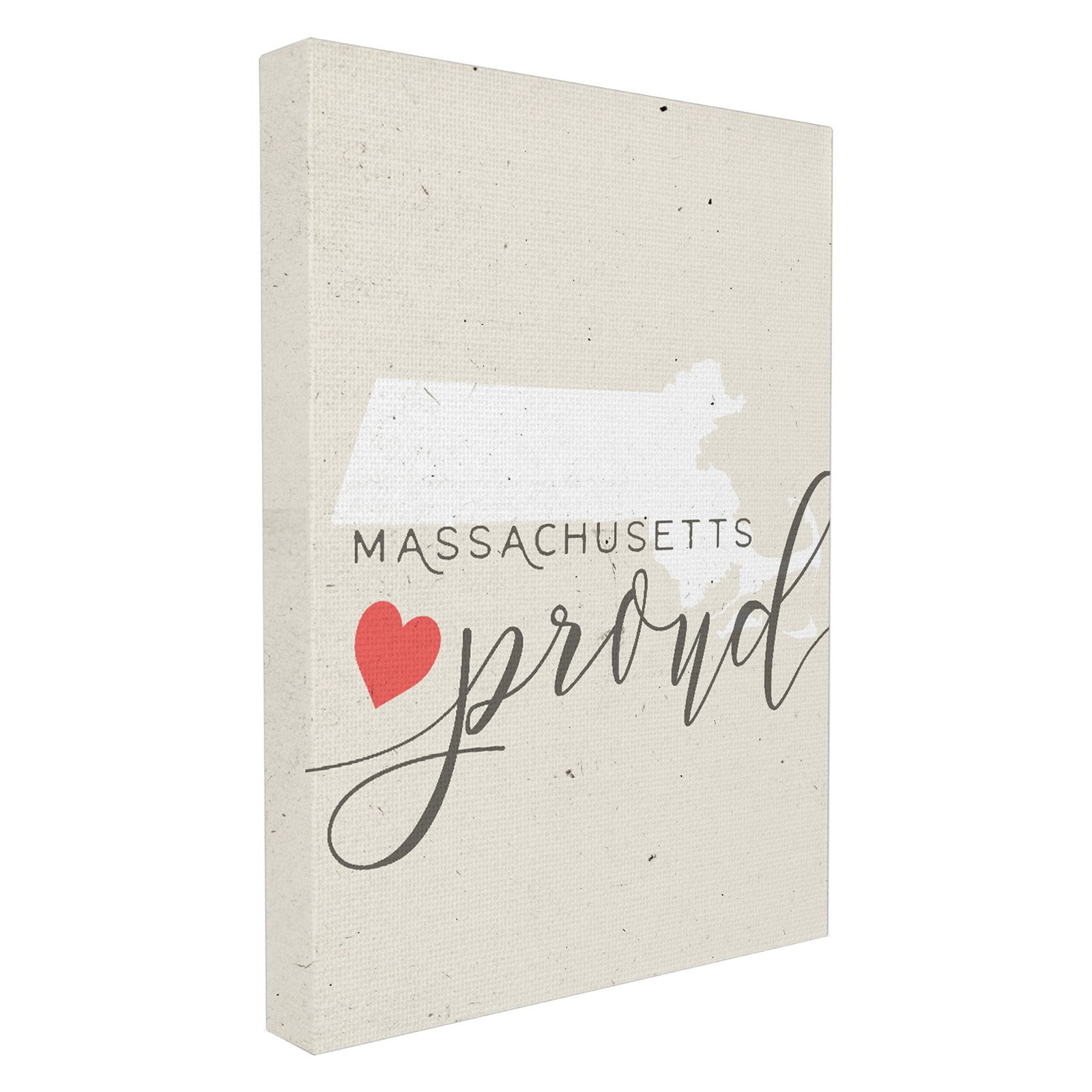 The Stupell Home Decor Collection Proud with Heart Stretched Canvas Wall Art